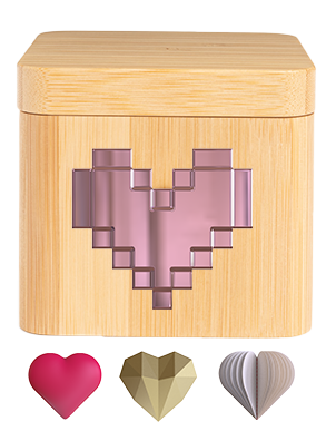 Boîte à lingettes pour bébé l'Original Funkybox Freekids Rose avec coeur